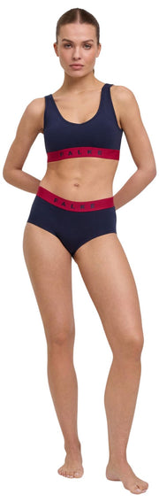 Falke Daily Comfort プリント ビスチェ ブラレット 2 枚組 - ブラック/レッド