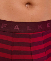 Falke Daily Comfort ストライプ ボクサー ブリーフ - バーガンディ