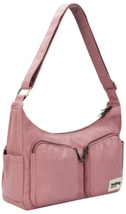 Hindbag Emile マルチ ポケット ショルダー バッグ - ブラッシュ ピンク
