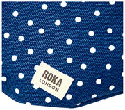 Roka Mill Hill コットン キャンバス バムバッグ - ネイビー ポルカドット