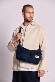Hindbag Emile マルチポケット ショルダーバッグ - ネイビーブルー
