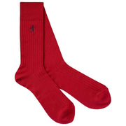 London Sock Company メリノ トリオ 3 足ソックス ボックス セット - レッド/ブラウン