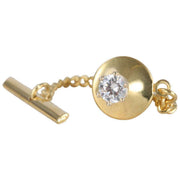 David Van Hagen Cubic Zirconia 9ct Tie Tac - Gold