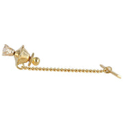David Van Hagen Cubic Zirconia 9ct Tie Tac - Gold