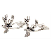 David Van Hagen Stags Head Cufflinks - Silver