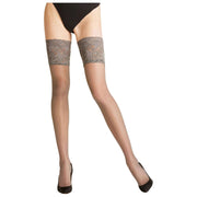 Falke Seidenglatt 15 デニール ステイ アップ - カーボン グレー