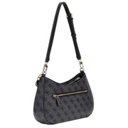 GUESS Noelle II トップ ジップ ショルダー バッグ - コール ブラック ロゴ