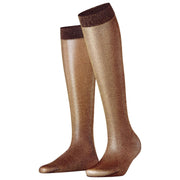 Falke グリッター 30 デニール ニーハイ ソックス - バローロ/ゴールド
