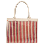 Superdry & Co Luxe Embroidered Tote Bag - Ecru White/Red/Gold