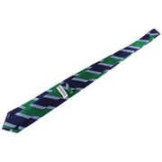 Knightsbridge Neckwear Kensington Diagonal Striped Silk Tie - Navy/Green