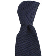 Knightsbridge Neckwear Plain Silk Knitted Tie - Navy