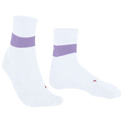 Falke RU 圧縮安定化ランニング ソックス - ウールホワイト/ライラック