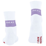 Falke RU 圧縮安定化ランニング ソックス - ウールホワイト/ライラック