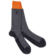 London Sock Company ジャーミン セント ハウンドトゥース ソックス - グレー