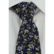 Michelsons of London Irregular Floral Tie and Pocket Square Set - Yellow
