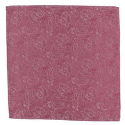 Michelsons of London Ornate Jacquard Silk Tie and Pocket Square Set - Red