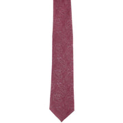 Michelsons of London Ornate Jacquard Silk Tie and Pocket Square Set - Red
