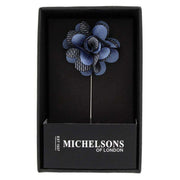 Michelsons of London Pin Dot Flower Lapel Pin - Light Blue