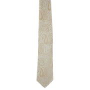 Michelsons of London Tonal Polyester Paisley Pocket Square and Tie Set - Taupe