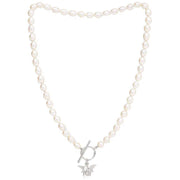 Pearls of the Orient Vita Freshwater Pearl Bumble Bee Charm Necklace - Silver