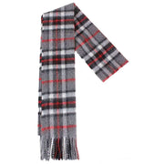 Locharron of Scotland Thompson Lambswool Scarf - Grey/Black/Red