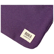 Roka Carnaby スモール リサイクル キャンバス ウォレット - ディープ グレープ パープル