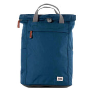 Roka Finchley A Medium Sustainable Canvas Backpack - Marine Blue