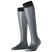 Falke グリッター 30 デニール ニーハイ ソックス - ブラック/スライバー