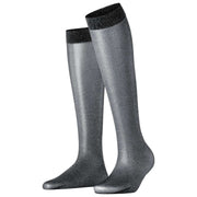 Falke グリッター 30 デニール ニーハイ ソックス - ブラック/スライバー