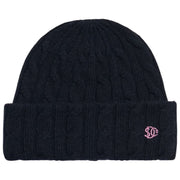 Superdry & Co プレミアム ケーブル ニット ビーニー ハット - エクリプス ネイビー