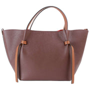 Franchetti Bond Simona Large Shopper Bag - Chocolate Brown/Tan