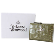 Vivienne Westwood エンボス クロコ スリム フラップ カード ホルダー パース - カーキ