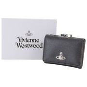 Vivienne Westwood サフィアーノ スモール フレーム パース - ブラック