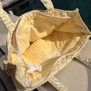 Moon Nude Buttercup ラージ ショッパー バッグ - イエロー/ホワイト