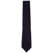 Michelsons of London Striped Extra Long Polyester Tie - Navy/Wine