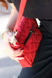 Hindbag Margault キルティング ショルダー バッグ - テラコッタ レッド
