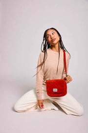 Hindbag Margault ショルダーバッグ - ベルベット ブリック オレンジ