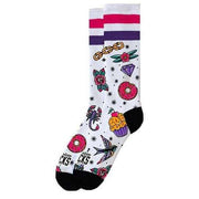 American Socks Cupcake Mid High Socks - White