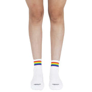 American Socks Rainbow Pride Ankle High Socks - White