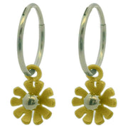 ti2-titanium-ten-petal-flower-charm-hoop-earrings---yellow-34455959