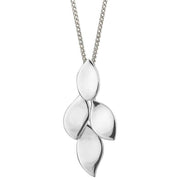 Beginnings Flowing Petals Drop Pendant - Silver