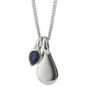 Beginnings September Semi-Precious Birthstone Necklace - Silver/Blue