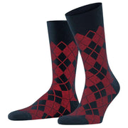 Burlington Carrington Socks - Marine Navy/Red