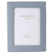 Byron and Brown Slim Classic Nappa Leather 7 x 5 Photo Frame - Powder Blue