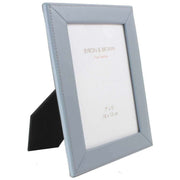 Byron and Brown Slim Classic Nappa Leather 7 x 5 Photo Frame - Powder Blue