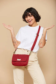 Hindbag Margault キルティング ショルダー バッグ - テラコッタ レッド