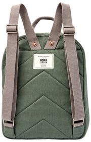 Roka Hampton スモール コットン キャンバス バックパック - ウィロー グリーン