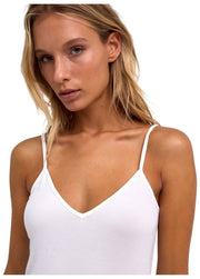Falke Daily シームレス スパゲッティ トップ - ホワイト