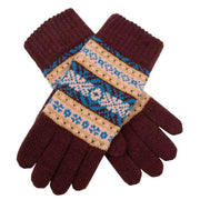 dents-jacquard-fair-isle-knitted-gloves---damson-burgundy-34477867