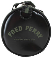 Fred Perry クラシック ミニ バレル バッグ - ローレル リース グリーン/ブラック
